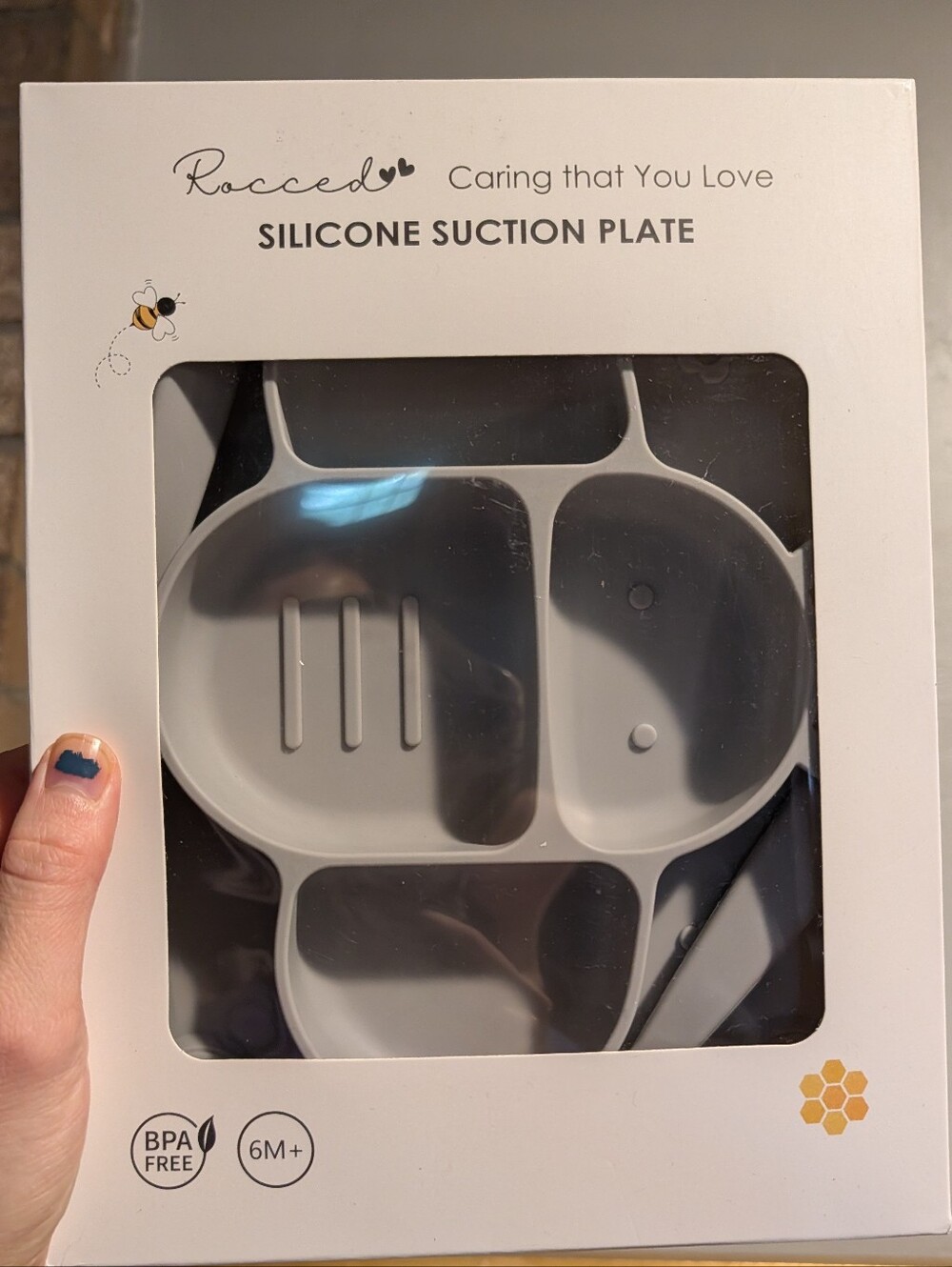 NWT Silicone Baby/Toddler Bee Plate